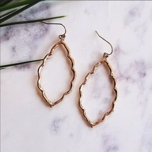 Hammered Ornate Quatrefoil shaped earrings